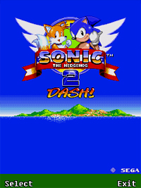 Sonic the Hedgehog 2 – Dash title Screen